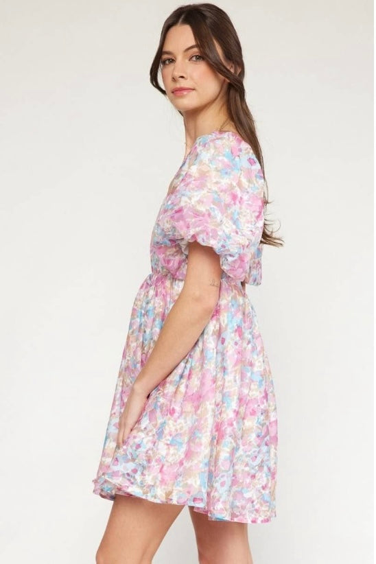 Floral Puff Sleeve Dress