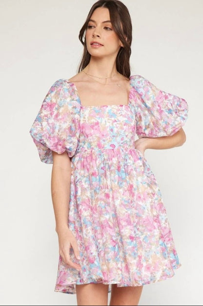 Floral Puff Sleeve Dress