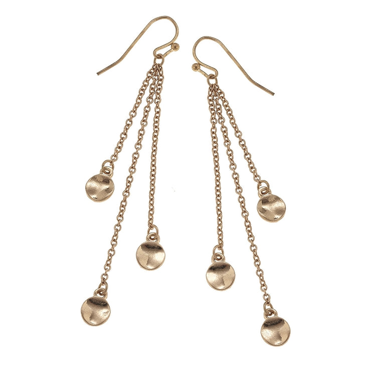 Talia Disc Chain Earrings.